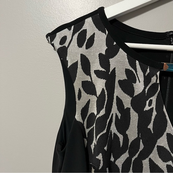 Joseph Ribkoff Signature Keyhole Neck Sheath Dress Style 223725 Gold Black - Picture 9 of 13